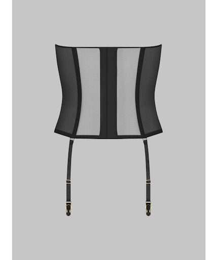 Maison Close L'Amoureuse Corset with Suspenders Black Dahlia