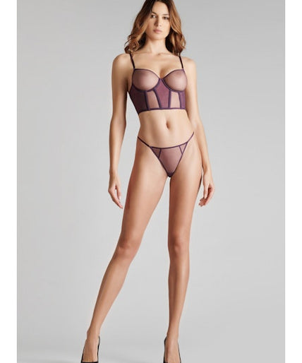 Maison Close L'Amoureuse Bustier Bra Purple Orchid