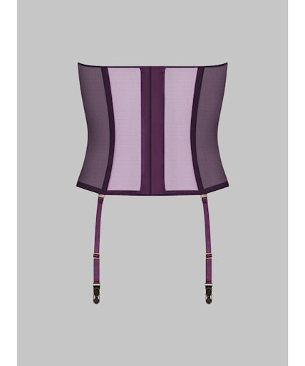 Maison Close L'Amoureuse Corset with Suspenders Purple Orchid