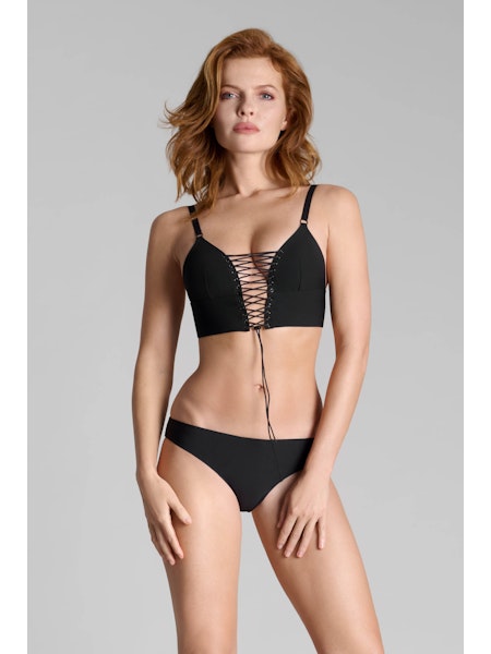 Maison Close Nuit Infinie Bustier Triangle Bra in Black
