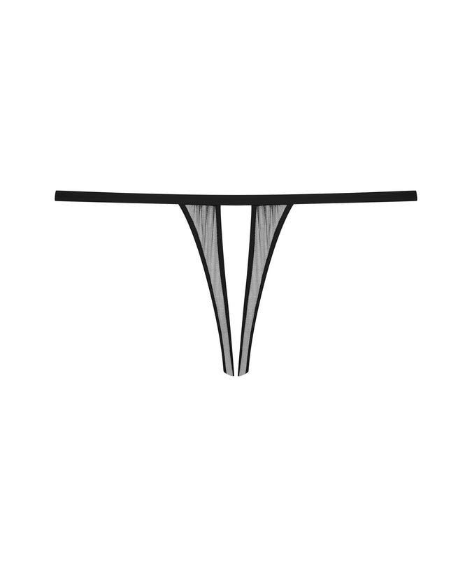 Scandale – Nuit Fauve Openable Thong Black