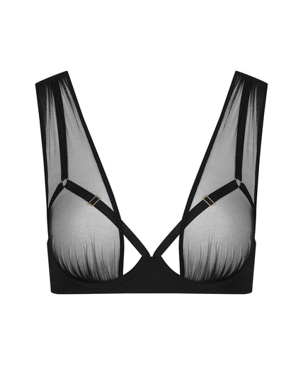 Scandale – Nuit Fauve Cupless Bra Black