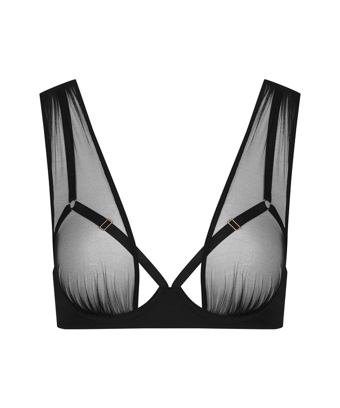 Scandale – Nuit Fauve Cupless Bra Black