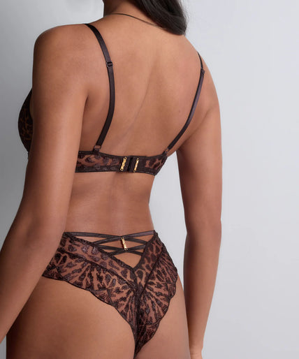 Aubade Crazy In Love Single Wired Triangle Bra - Satin Brown