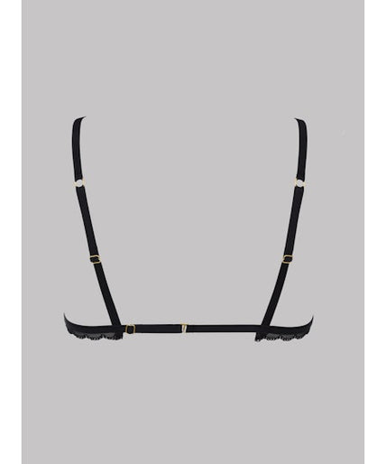 Maison Close Le Petit Secret Openable Triangle Bra in Black