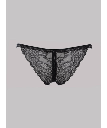 Maison Close Le Petit Secret Openable Tanga in Black