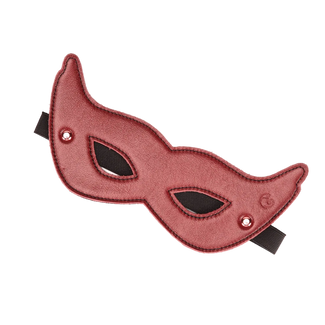 Liebe Seele Leather Open-Eye Blindfold – Wine Red