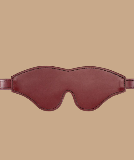 Liebe Seele Leather Blindfold – Wine Red
