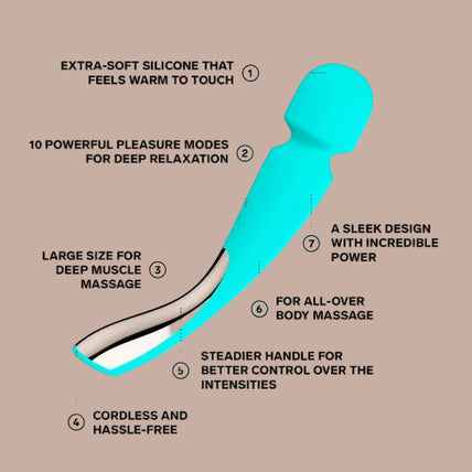 LELO – Smart Wand 2 Large – Aqua - by Pleasurements