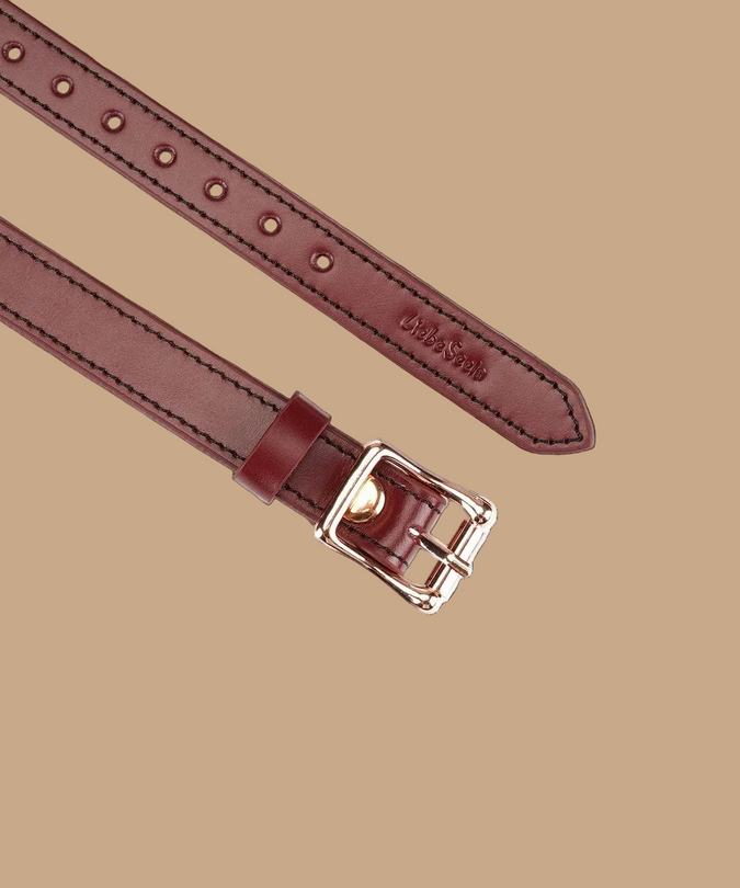 Liebe Seele Leather Blindfold – Wine Red
