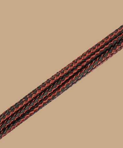 Liebe Seele Leather Cat O' Nine Tails Whip – Wine Red & Black