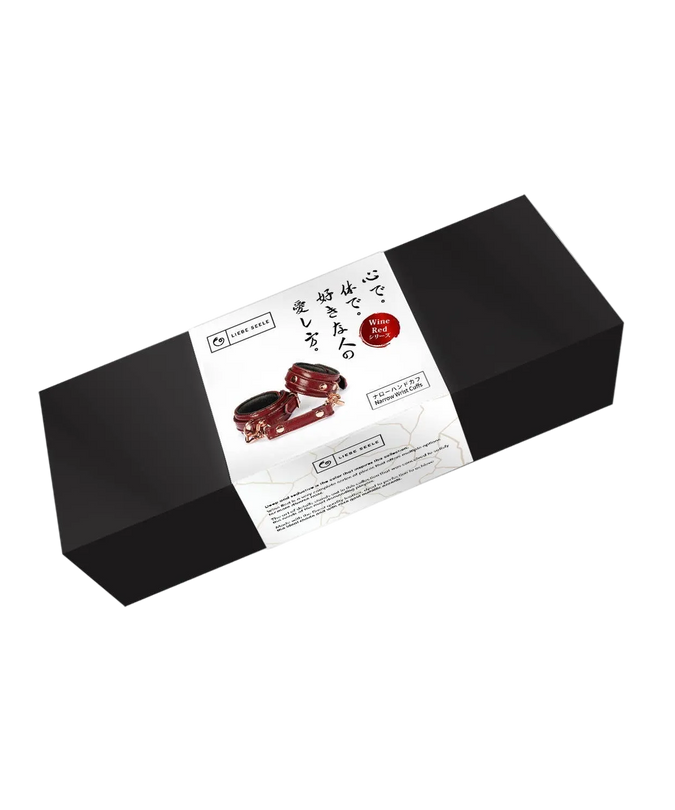 Liebe Seele Narrow Leather Wrist Cuffs – Wine Red