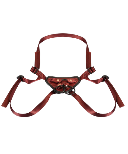 Liebe Seele Wijnrood Universeel Lederen Strap-On Harnas