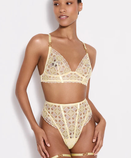Bordelle Alta High Waist Thong Lemon