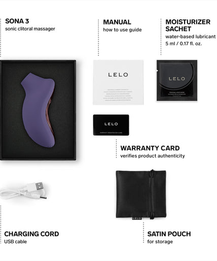 Pleasure Number 24 by LELO: SONA 3 Cruise Plum - Sonic Stimulator