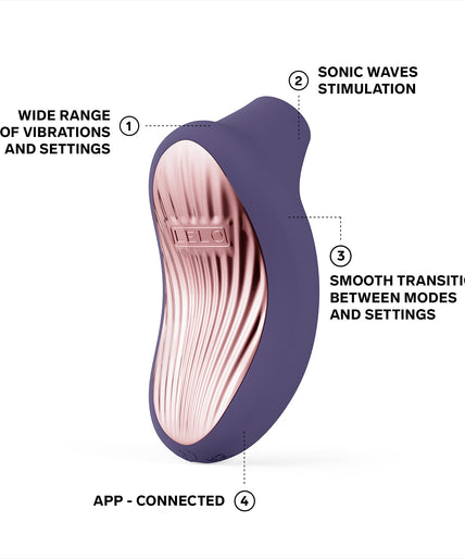 Pleasure Number 24 by LELO: SONA 3 Cruise Plum - Sonic Stimulator