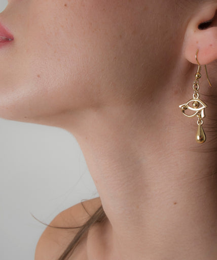Eye of Horus Design Oorbellen in Goud