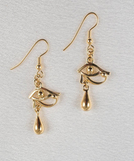Eye of Horus Design Oorbellen in Goud