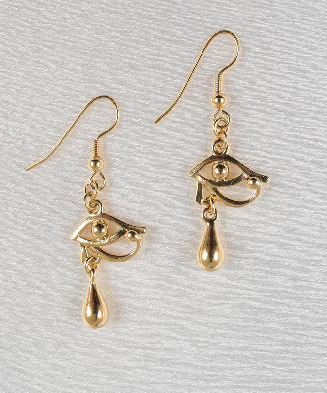 Eye of Horus Design Oorbellen in Goud