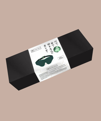 Liefdevolle Ziel Blinddoek van Koeienleer – Mosgroen Chic