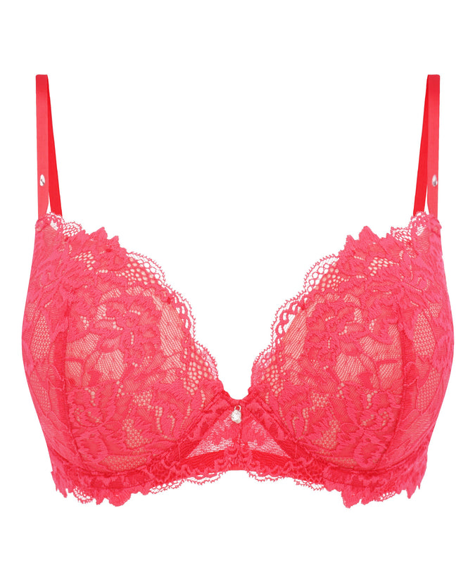Heavenly Push-Up Bra Red