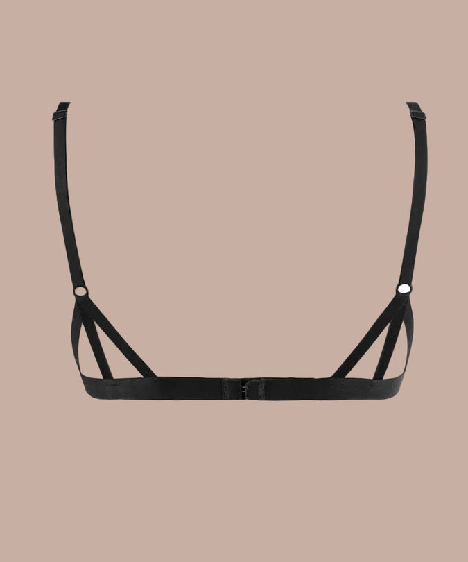 Atelier Amour – Clair Obscur Open Triangle Bra Black