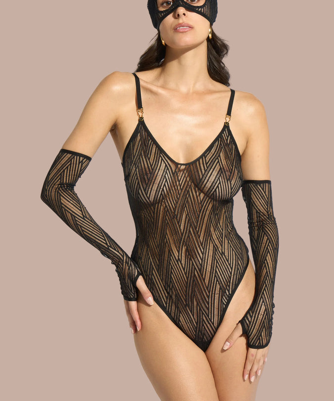 Atelier Amour – Clair Obscur Long Gloves Black