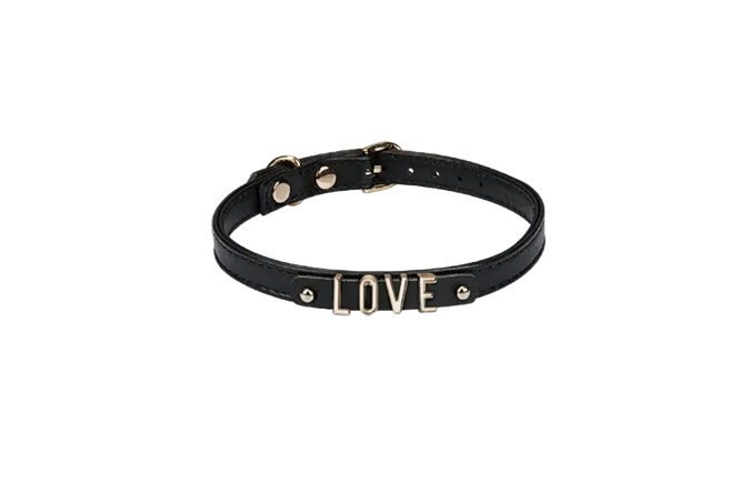 Liebe Seele DIY Leather Choker – 21 Letters – Black