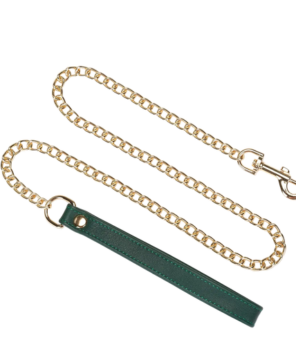 Liebe Seele Mossy Chic Leren Halsband met Riem