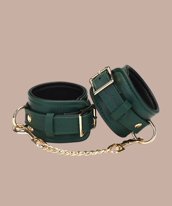 Liebe Seele Cow Leather Ankle Restraints – Mossy Chic Green