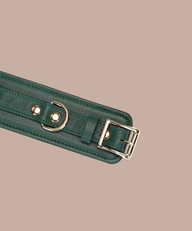 Liebe Seele Cow Leather Wrist Restraints – Mossy Chic Green