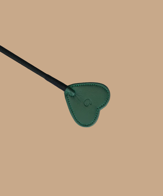 Liebe Seele Mossy Chic Leather Riding Crop – Green