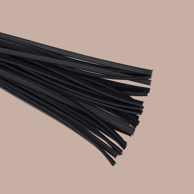 Liebe Seele Heavy Leather Flogger with Studded Handle – Wine Red