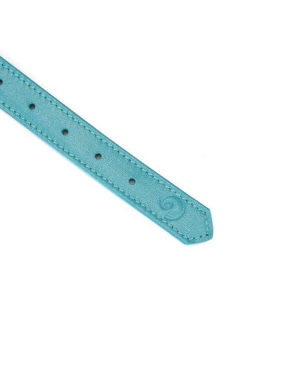 Liebe Seele Siren's Cove Lamb Leather Blindfold with Velvet Lining – Blue