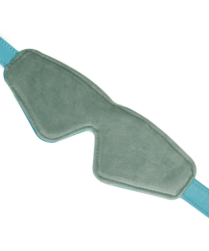 Liebe Seele Siren's Cove Lamb Leather Blindfold with Velvet Lining – Blue