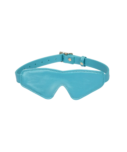 Liebe Seele Siren's Cove Lamb Leather Blindfold with Velvet Lining – Blue