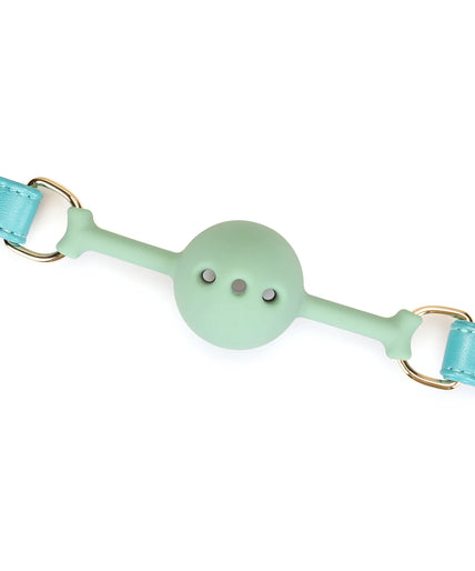 Liebe Seele Siren's Cove Lamb Leather Ball Gag – Blue