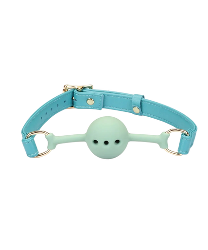 Liebe Seele Siren's Cove Lamb Leather Ball Gag – Blue