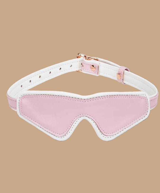 Liebe Seele Fairy Leather Blindfold – Pink & White