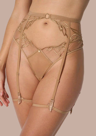 Atelier Amour – Dolce Vita Suspender Belt Dune