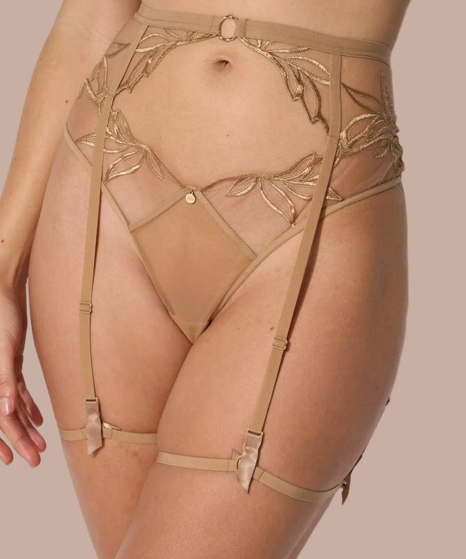 Atelier Amour – Dolce Vita Suspender Belt Dune