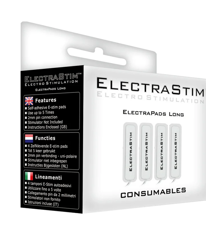 ElectraStim – 4 x Long Self Adhesive Pads 1.5cm x 7.5cm