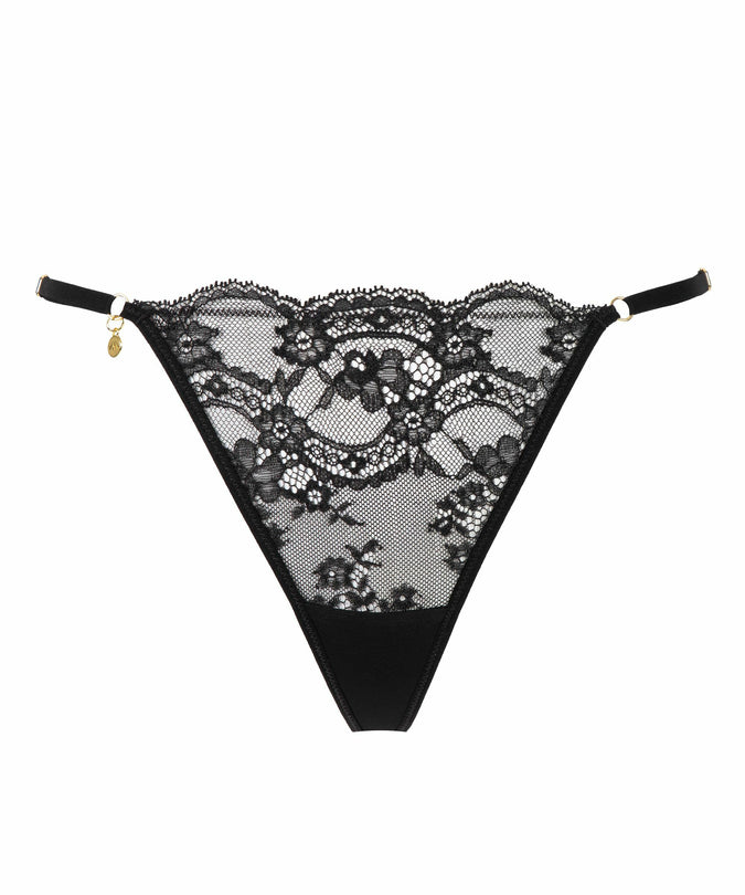 Atelier Amour Évasion Sensuelle Thong – Black