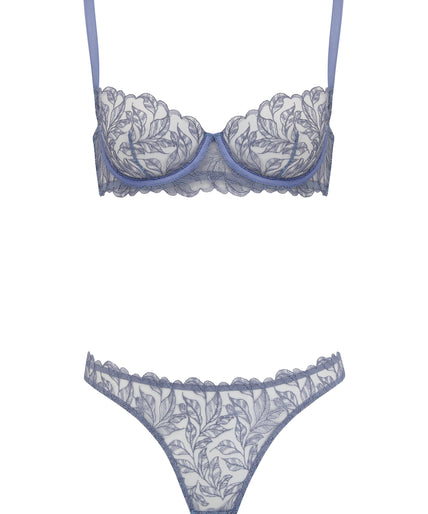 Coco de Mer Elandra Balcony Bra in soft powder blue