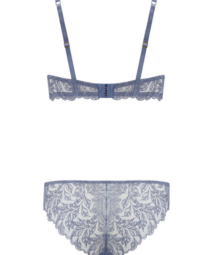 Coco de Mer Elandra Balcony Bra in soft powder blue