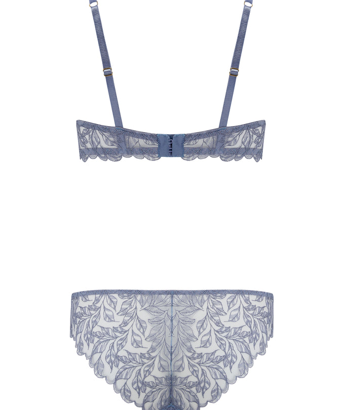 Coco de Mer Elandra Balcony Bra in soft powder blue
