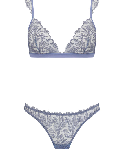 Coco de Mer Elandra Triangle Bra in soft powder blue