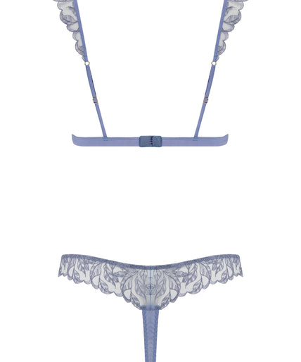Coco de Mer Elandra Triangle Bra in soft powder blue