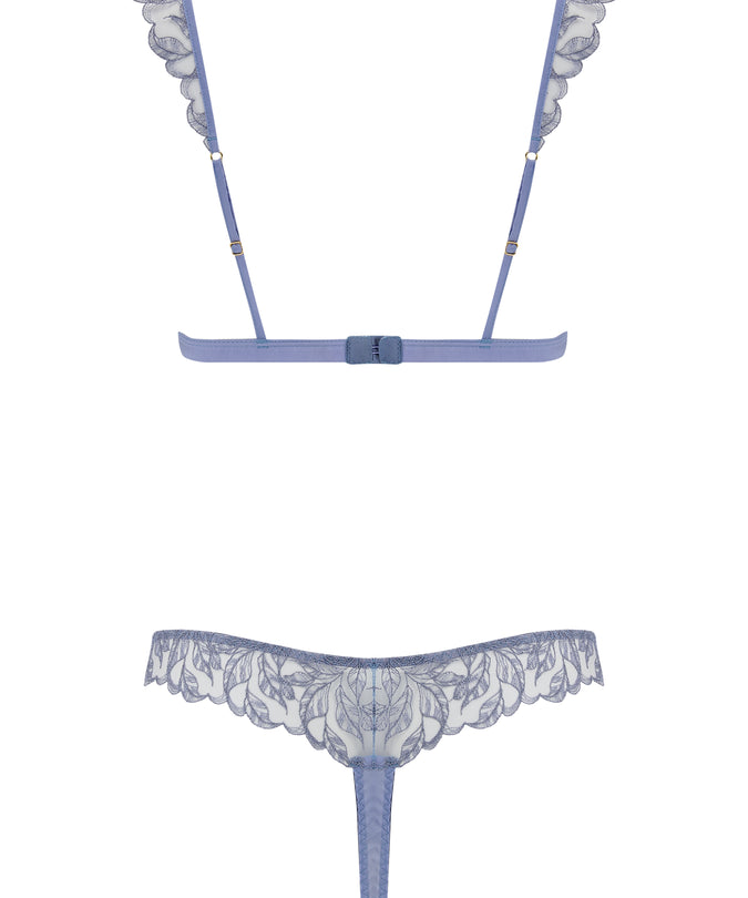 Coco de Mer Elandra Triangle Bra in soft powder blue