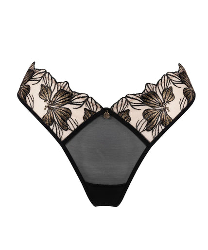 Atelier Amour Fleur Défendue Tanga - Black